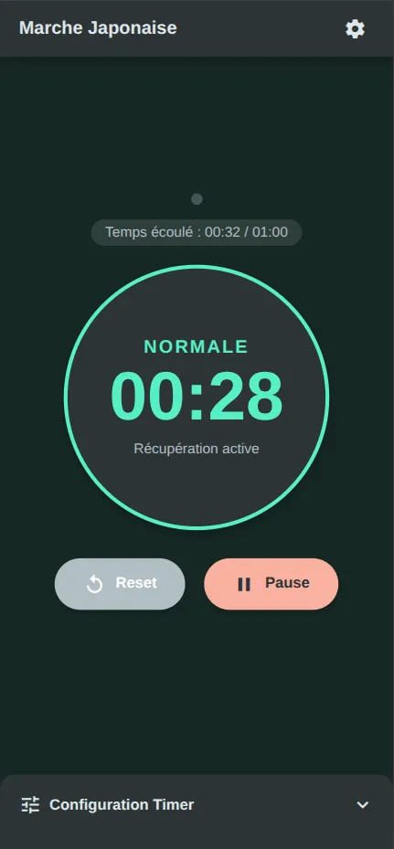 Marche Japonaise, cycle normale mode dark