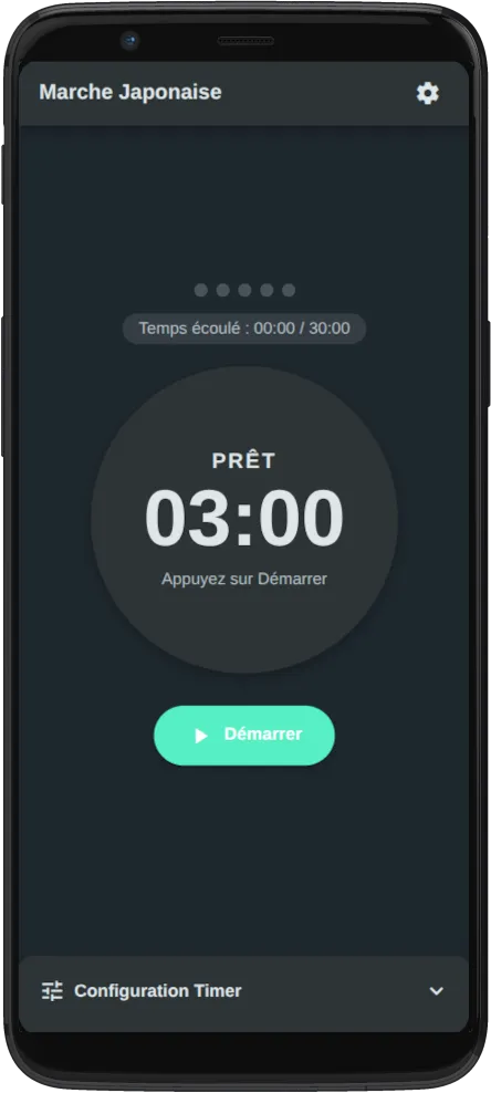 Capture d'écran de l'application gratuite de Marche Japonaise