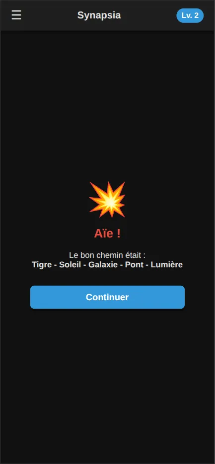 echec de votre système neuronale