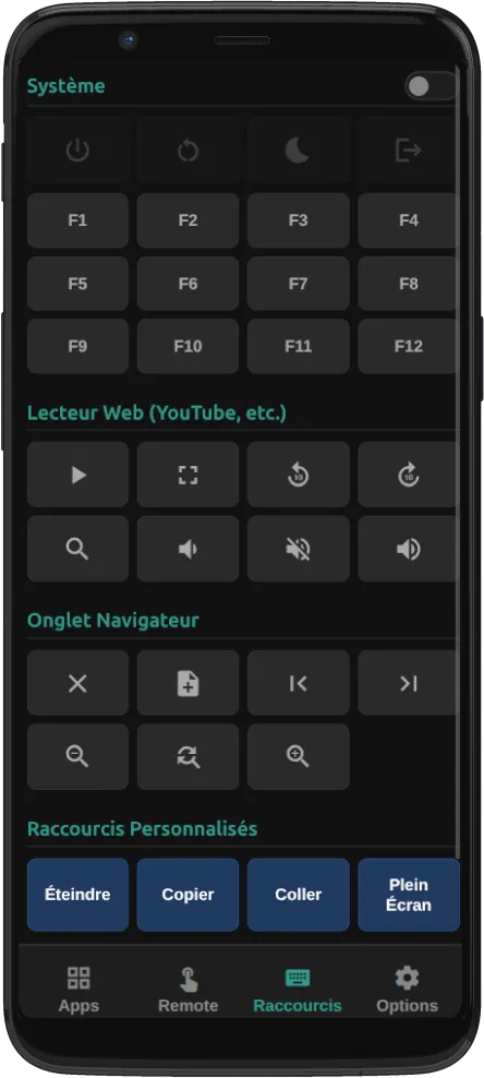 Ajoutez autant de raccourci clavier dans x11 remote server